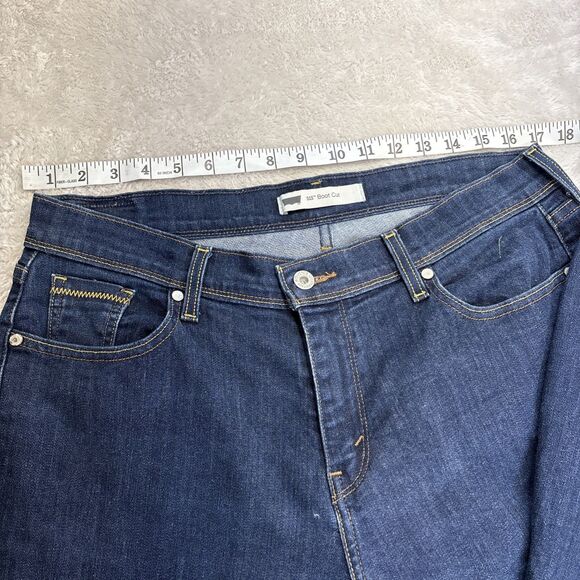 Levi’s 515 Bootcut Jeans Womens 12L Mid Rise Blue Stretch Denim Western Pockets - Picture 7 of 14